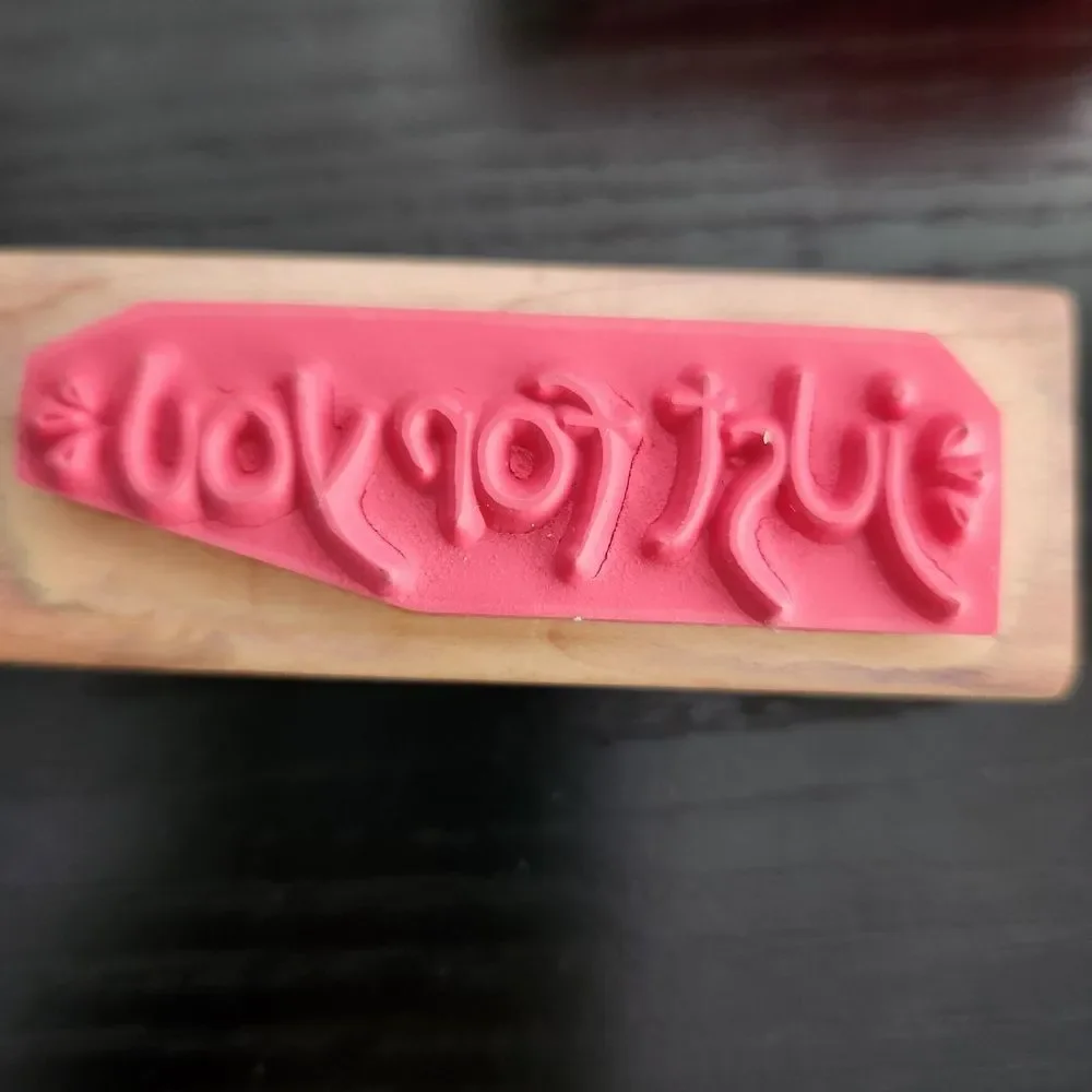 D.O.T.S Wooden Block Stamp Set 4 Stamps Various Designs